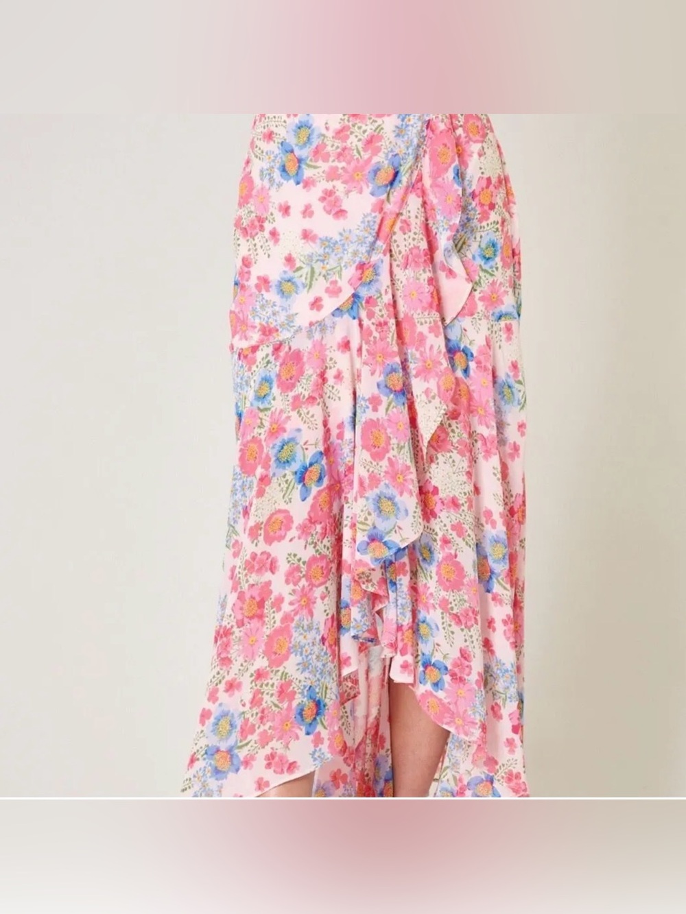 Sugarlips Floral Pink Maxi Skirt